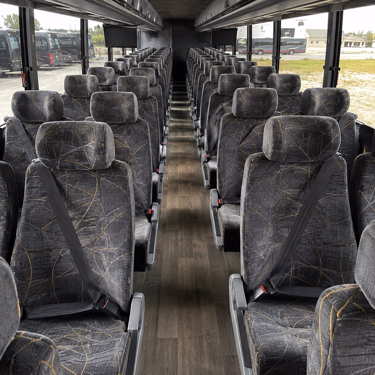 millcreek charter bus rental interior